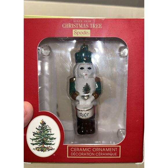 NWT Spode Christmas Tree Ceramic Nutcracker Ornament w/ Box 3.75" Tall - Picture 9 of 9